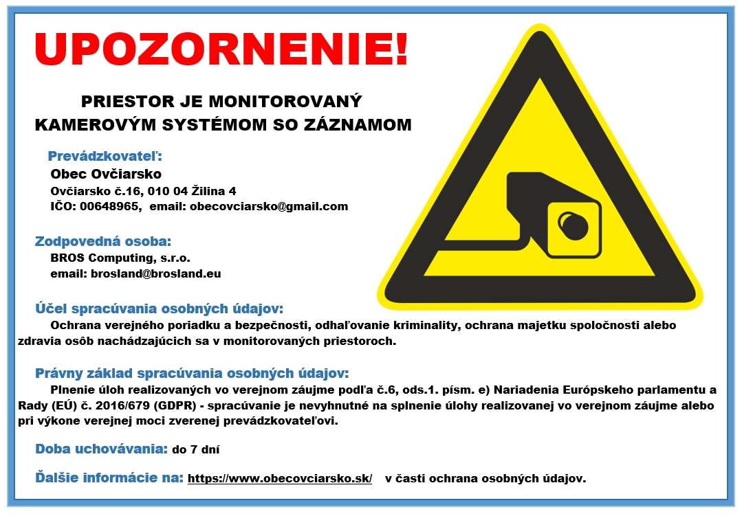 Piktogram označenia monitorovaného priestoru KIS
